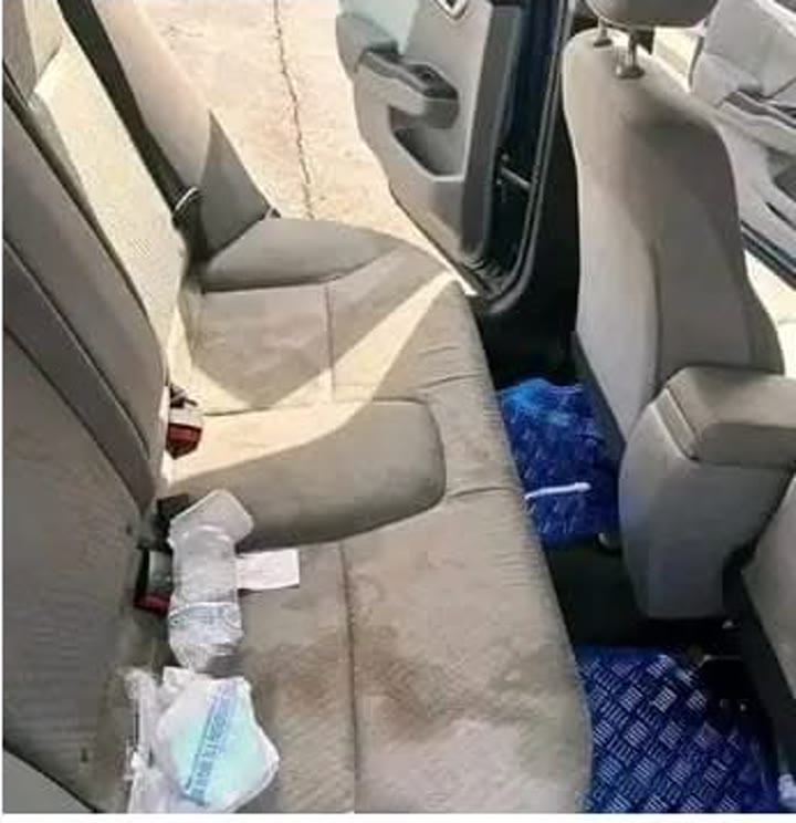 Rear seating area before detailing